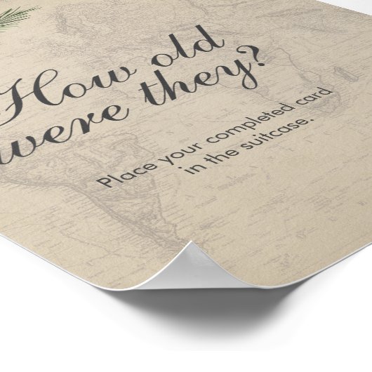 Affiche de fête de thème de voyage de douche de ma (Coin)