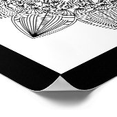 Affiche de fête mandala de grande fleur pour artis (Coin)