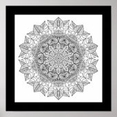 Affiche de fête mandala de tournesols pour coloria (Devant)