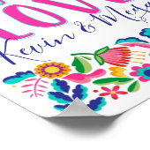 Affiche de Fête Mexicaine Fleurs Taco Bout Love Pa (Coin)