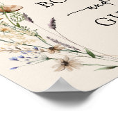 Affiche de fête prénatale florale Boho (Coin)