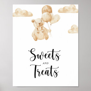 Affiche de fête prénatale pour bébé avec des douce