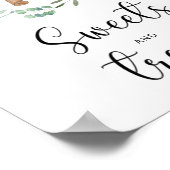 affiche de fête prénatale pour bébé ourson douceur (Coin)