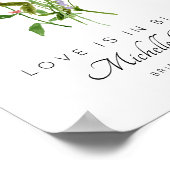 Affiche de fête prénuptiale Wildflower Love is in  (Coin)