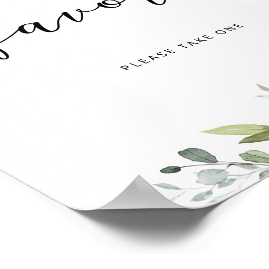 Affiche de feuillage d'eucalyptus S'il vous plaît  (Coin)