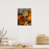 Affiche de feuilles d'automne sous la pluie (Cuisine)