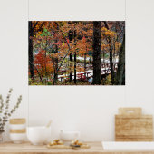 Affiche de feuilles d'automne sur des arbres en Ar (Cuisine)