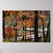 Affiche de feuilles d'automne sur des arbres en Ar (Devant)