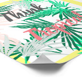 Affiche de feuilles de palmier vertes pense tropic (Coin)