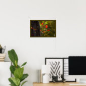 Affiche de feuilles et de branches rouges (Bureau à domicile)