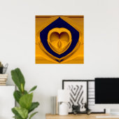 Affiche de feutre de coeur (Bureau à domicile)