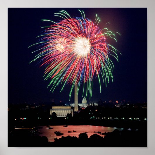 Affiche de feux d'artifice à DC (Devant)