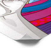 Affiche de fille colorée (Coin)