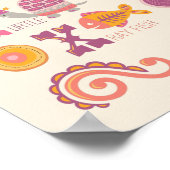 Affiche de fille d'alphabet d'animaux ABC personna (Coin)