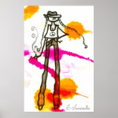 affiche de fille hipster (Devant)