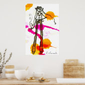 affiche de fille hipster (Cuisine)