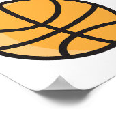 Affiche de fille jouant au basket-ball (Coin)