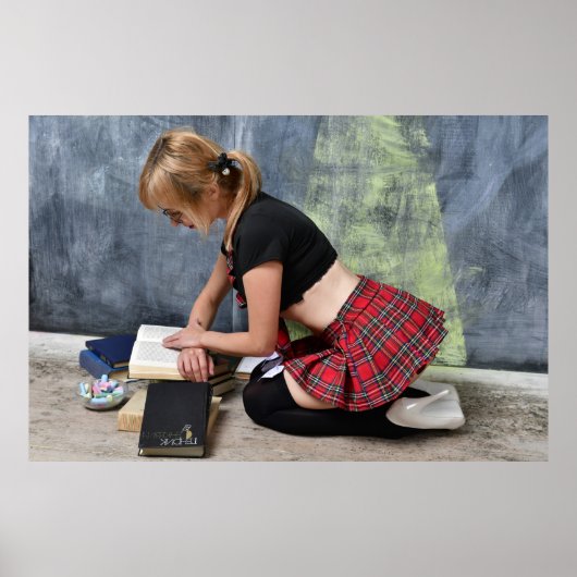 Affiche de fille scolaire (Devant)