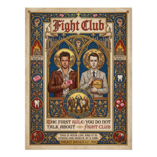 Affiche de film Art Nouveau Fight Club