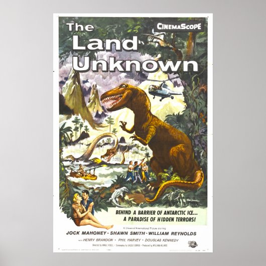 Affiche de film de dinosaure Land Unknown (Devant)