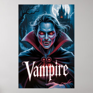 Affiche de film de vampire de style Dracula classi