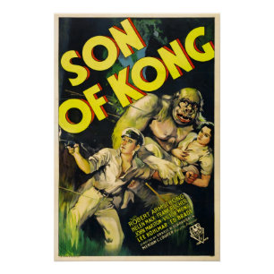 Affiche de film d'horreur de monstre Fils de Kong