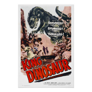 Affiche de film d'horreur KING DINOSAURE