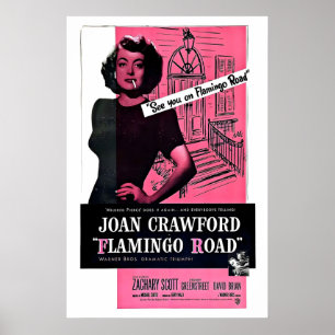 Affiche de film Flamingo Road 1949 IMPRIMÉ 40s Vin