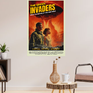 Affiche de film rétro Alien Sci-Fi inspirée pour m