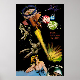 Affiche de film Si-Fi des années 1950 - Guerre des