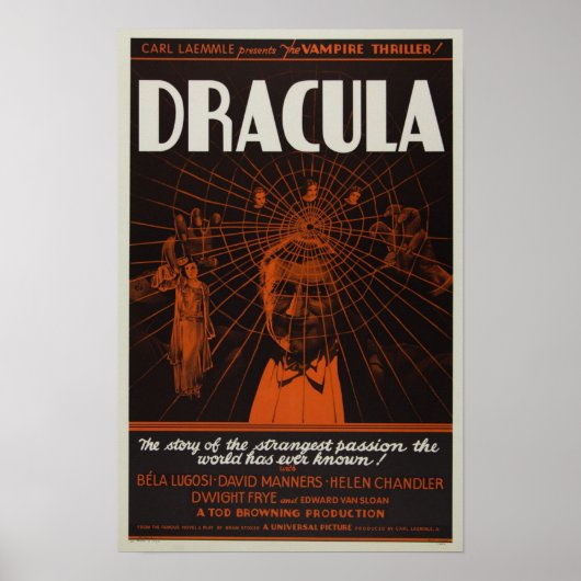 Affiche de film Vintage Dracula (Devant)