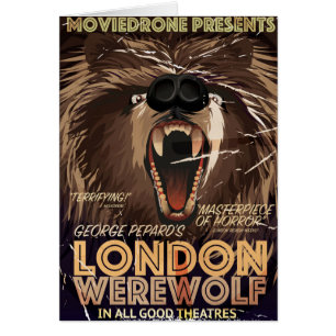 Affiche de film vintage du loup-garou de Londres