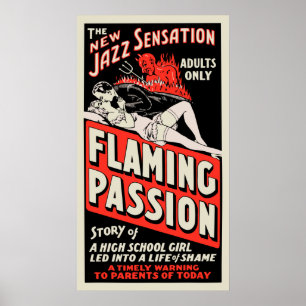 Affiche de film vintage - "passion flamboyante "