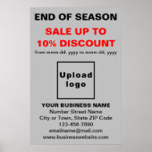 Affiche de fin de saison de vente Business Grey (Devant)