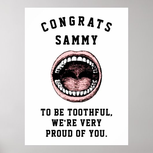 Affiche de fin d'études dentaires (Devant)