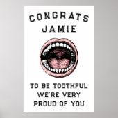 Affiche de fin d'études dentaires (Devant)