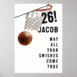 Affiche de fin d'études personnalisée de basketbal