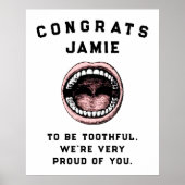 Affiche de fin d'études pour les dentistes (Devant)