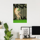 Affiche de Flapper des années 1920 – Femme Art Déc (Bureau à domicile)