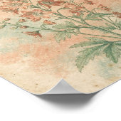 Affiche de fleur botanique Delphinium Corail (Coin)