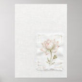 Affiche de fleur botanique neutre douce (Devant)