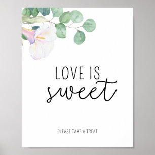 Affiche de fleur de calla - L'amour est doux, pren