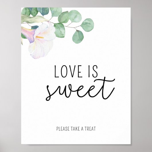 Affiche de fleur de calla - L'amour est doux, pren (Devant)