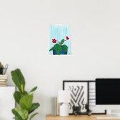 Affiche de fleur de Gloxinia Violette Africaine ro (Bureau à domicile)