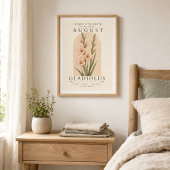 Affiche de fleur de naissance de Glaïeul d'août