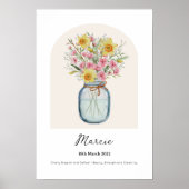 Affiche de fleur de naissance de jonquille de fleu (Devant)
