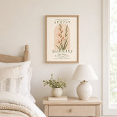 Affiche de fleur de naissance personnalisée de Gla