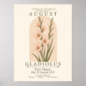 Affiche de fleur de naissance personnalisée de Gla (Devant)