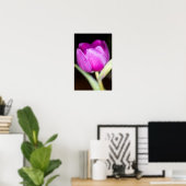 Affiche de fleur de tulipe violette (Bureau à domicile)