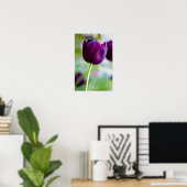 Affiche de fleur de tulipe violette (Bureau à domicile)